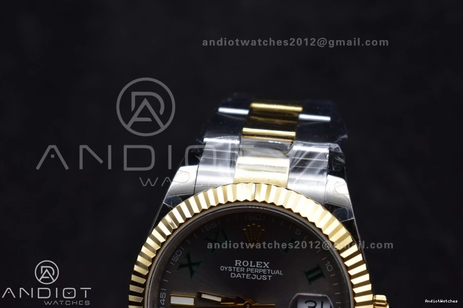 SS 904L Oyster GMF A Best DateJust on Edition Gray Efficient YG 41 SS 1:1 YG Roman Green 126333 Bracelet 614 Steel Dial 0121